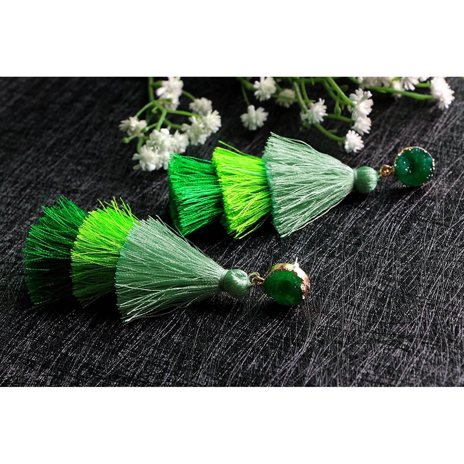 Me&amp;Hz Colorful Layered Tassel Earrings