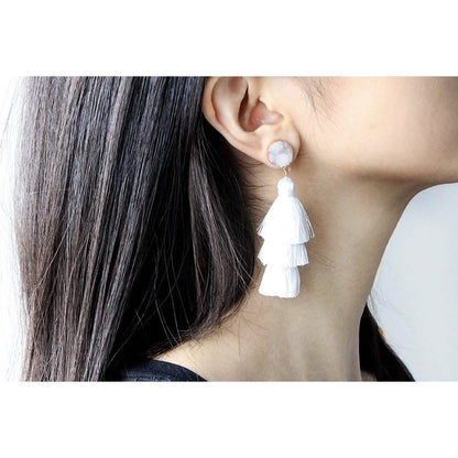 Me&amp;Hz Colorful Layered Tassel Earrings