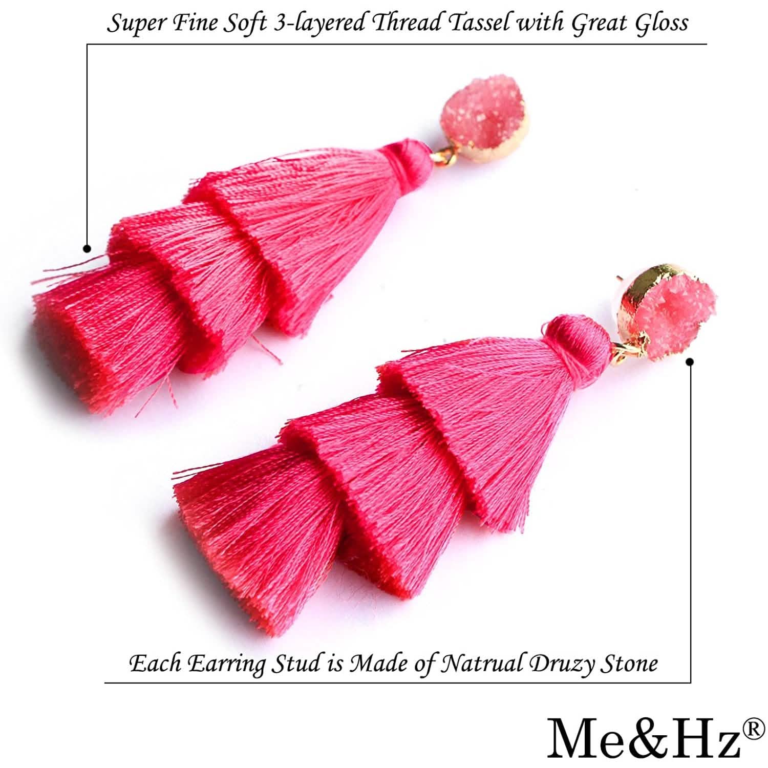Me&amp;Hz Colorful Layered Tassel Earrings