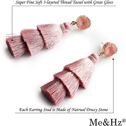 Me&amp;Hz Colorful Layered Tassel Earrings