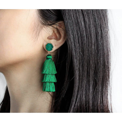 Me&amp;Hz Colorful Layered Tassel Earrings