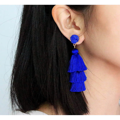 Me&amp;Hz Colorful Layered Tassel Earrings