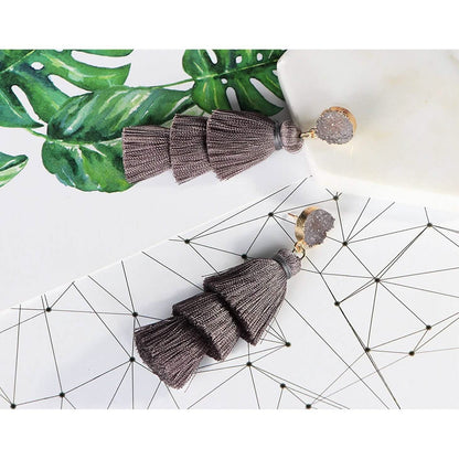 Me&amp;Hz Colorful Layered Tassel Earrings