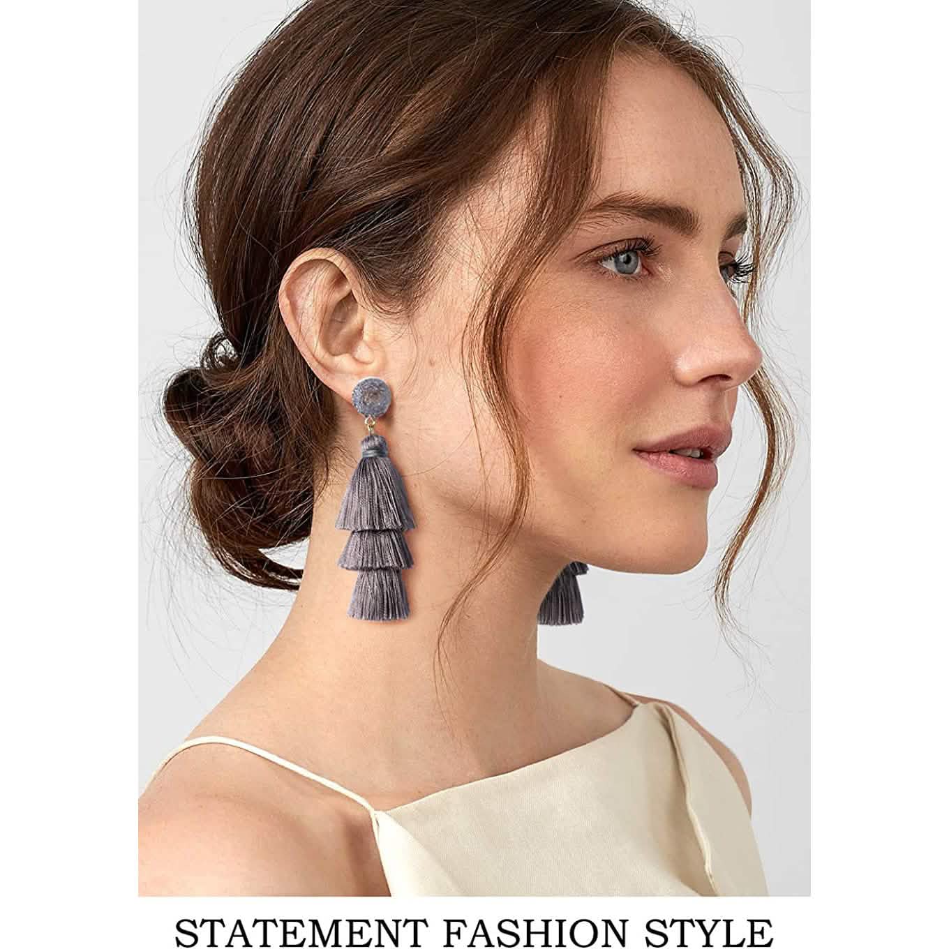 Me&amp;Hz Colorful Layered Tassel Earrings