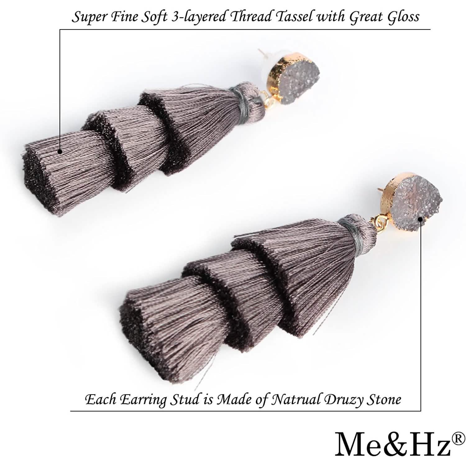 Me&amp;Hz Colorful Layered Tassel Earrings