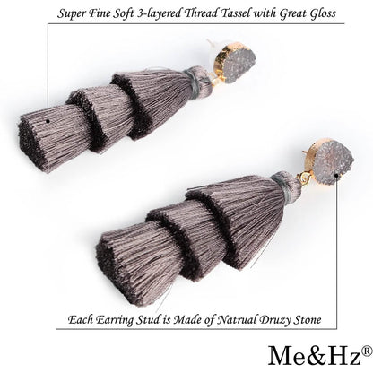 Me&amp;Hz Colorful Layered Tassel Earrings