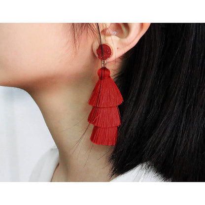 Me&amp;Hz Colorful Layered Tassel Earrings