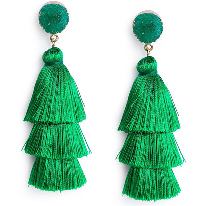 Me&amp;Hz Colorful Layered Tassel Earrings