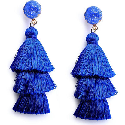 Me&amp;Hz Colorful Layered Tassel Earrings
