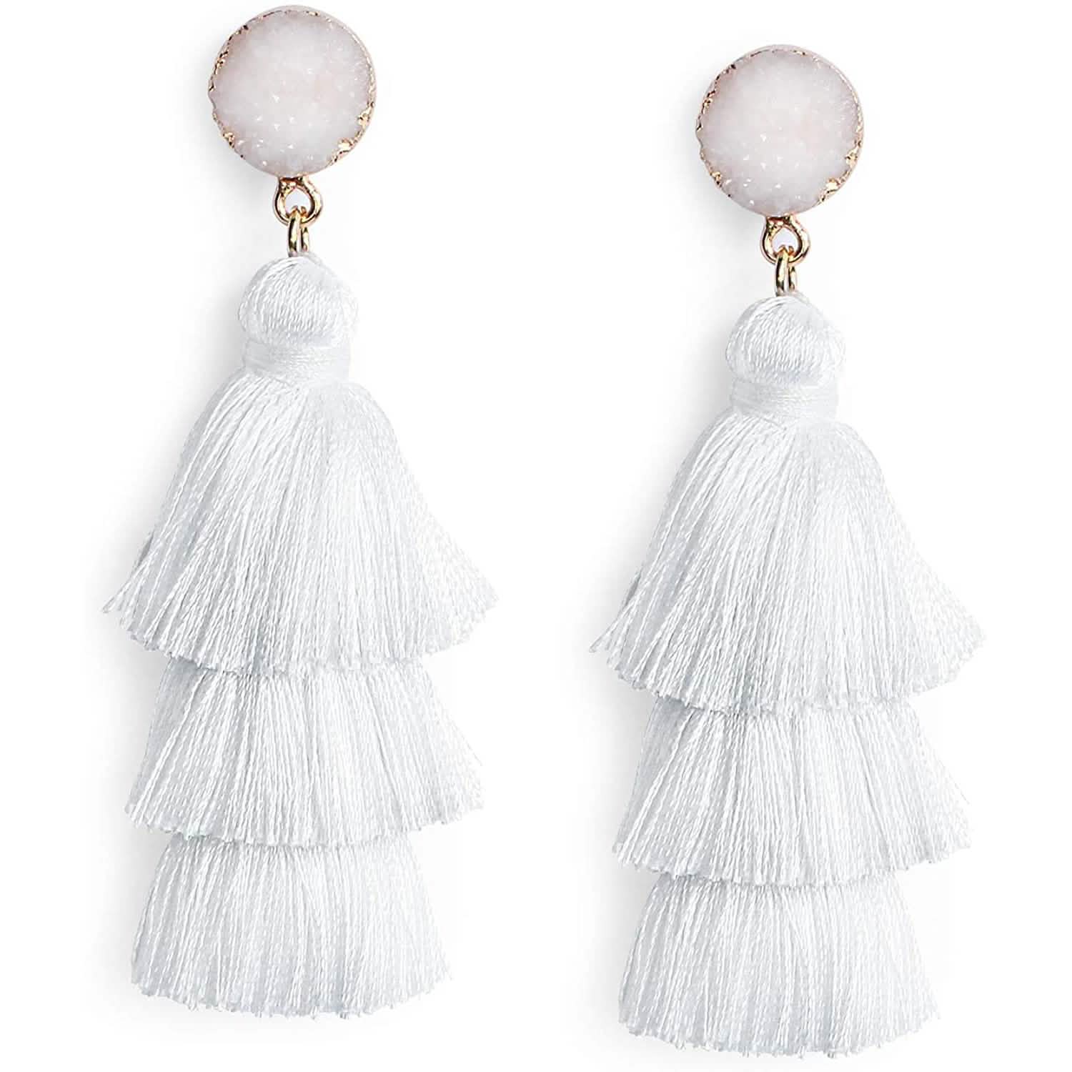 Me&amp;Hz Colorful Layered Tassel Earrings
