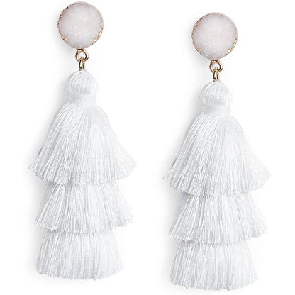 Me&amp;Hz Colorful Layered Tassel Earrings