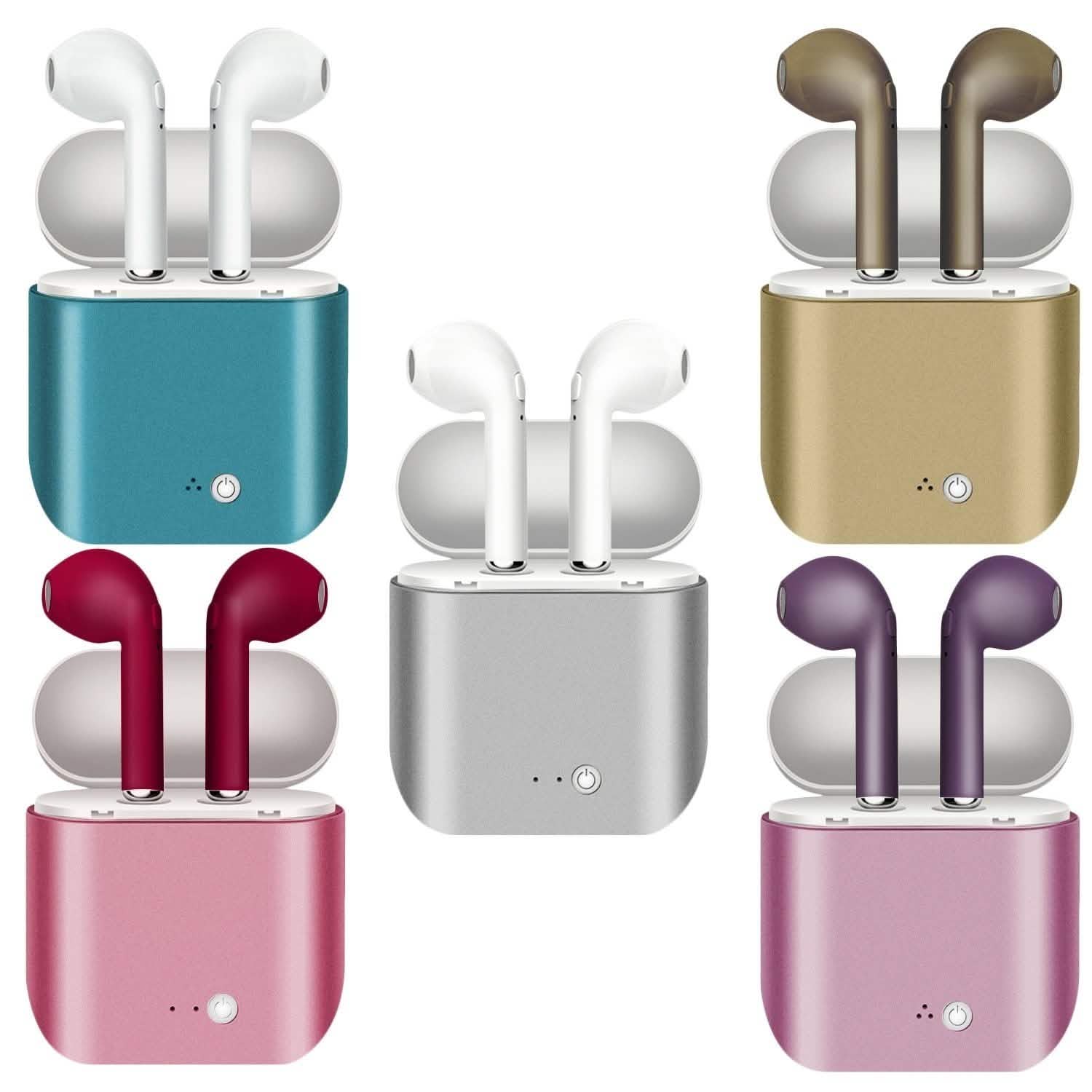 Metallic Wireless Earbuds &amp; Charging Case Set