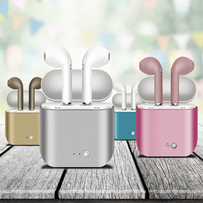 Metallic Wireless Earbuds &amp; Charging Case Set