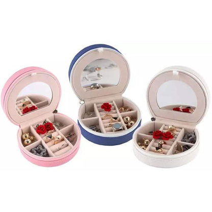 Mini Portable Travel Jewelry Box &amp; Jewelry Organizer