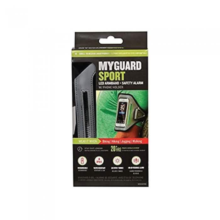 MYGUARD SPORT LED Armband &amp; Safety Alarm with Phone Holder