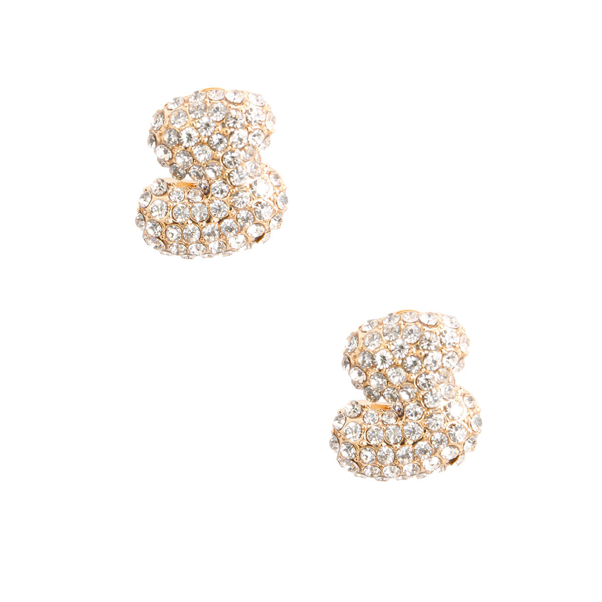 Rhinestone Stud Earrings S Initial Trendy Fashion Jewelry
