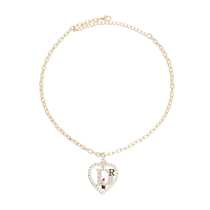 Statement Heart Necklace Gold Designer Stylish Jewelry