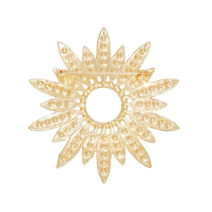 Statement Brooch Celestial Star Pin in Red and Green for Women Stylish Accessory