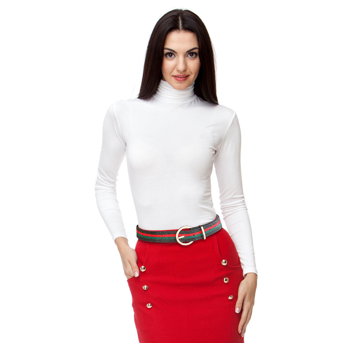 Black Stripe Belt Stylish Bespoke-Inspired Accessory