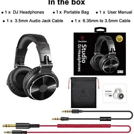 OneOdio Wired Over Ear Headphones Studio Monitor &amp; Mixing DJ Stereo Headsets