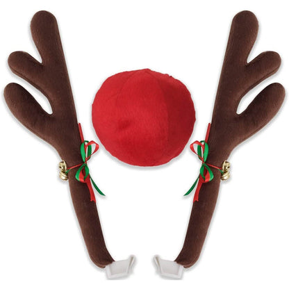 OxGord Car Reindeer Antlers &amp; Nose Christmas Costume