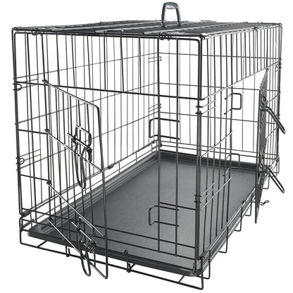 Paws &amp; Pals Double Door Wire Dog Crate with Tray