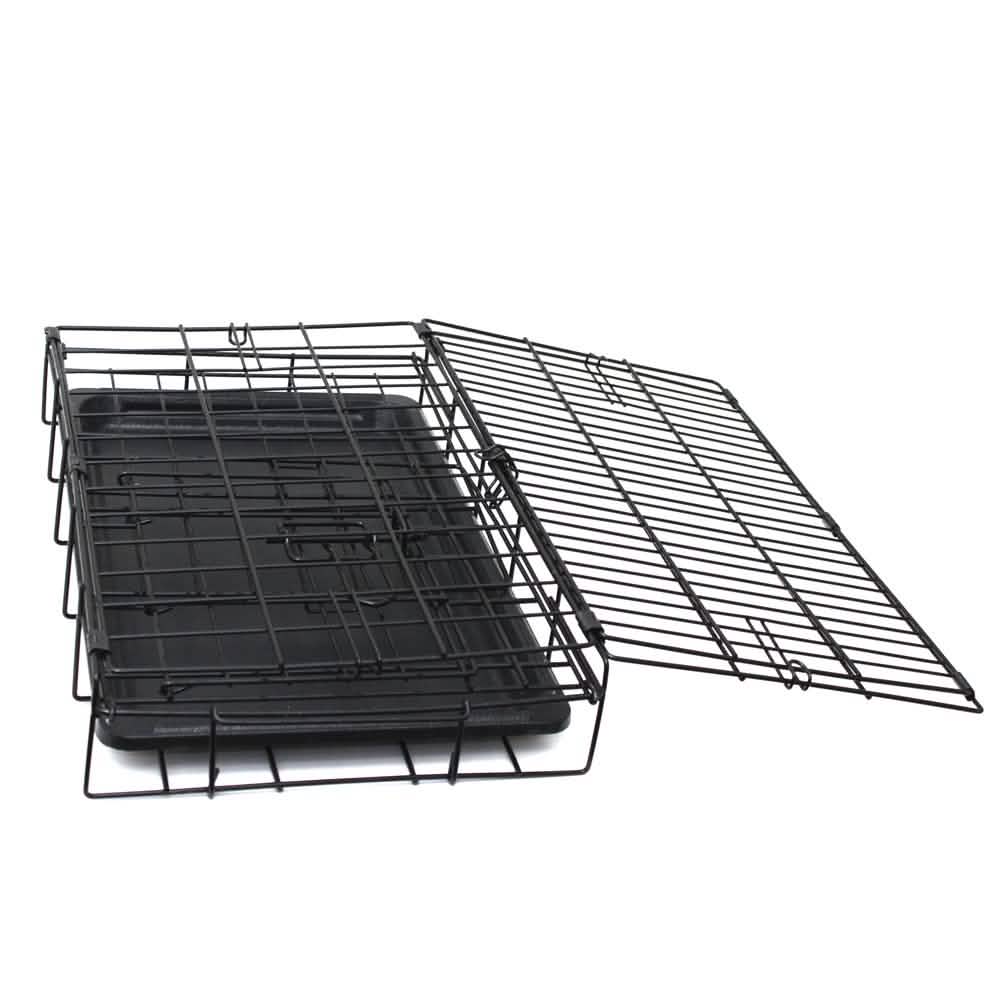 Paws &amp; Pals Double Door Wire Dog Crate with Tray