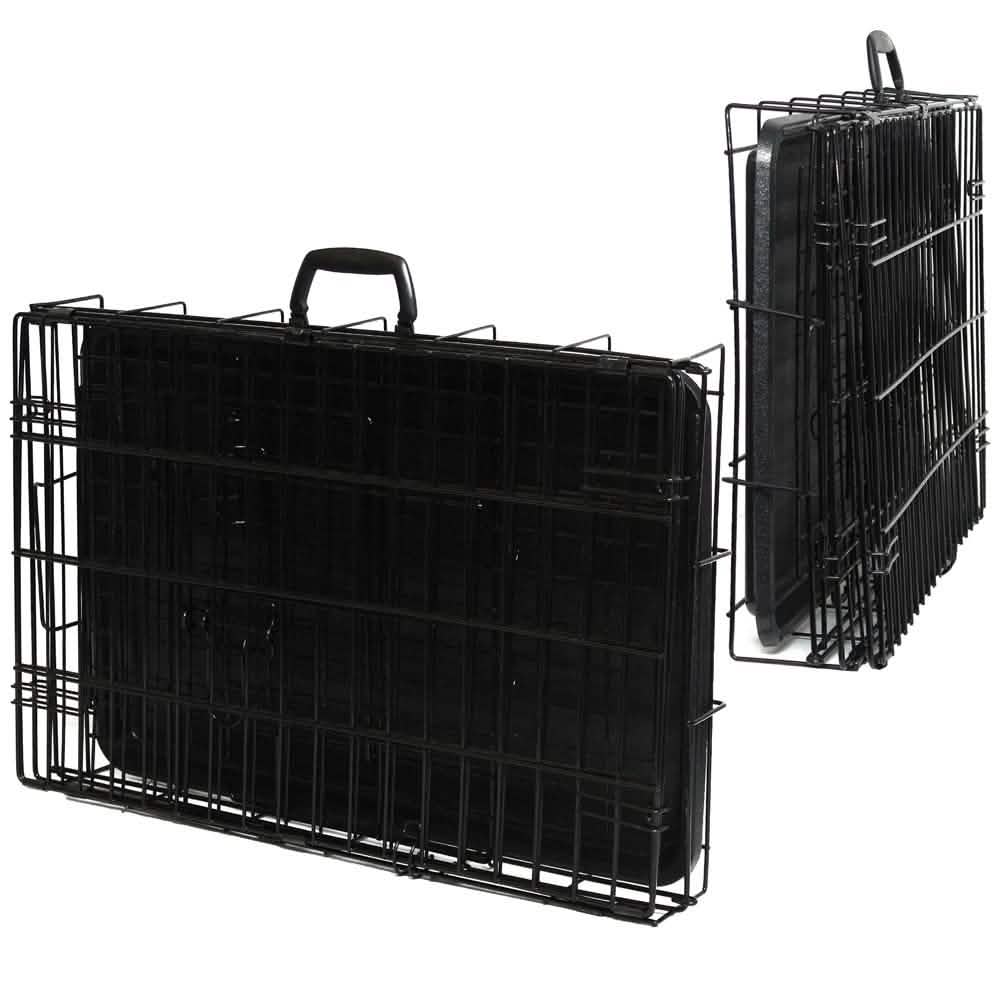 Paws &amp; Pals Double Door Wire Dog Crate with Tray