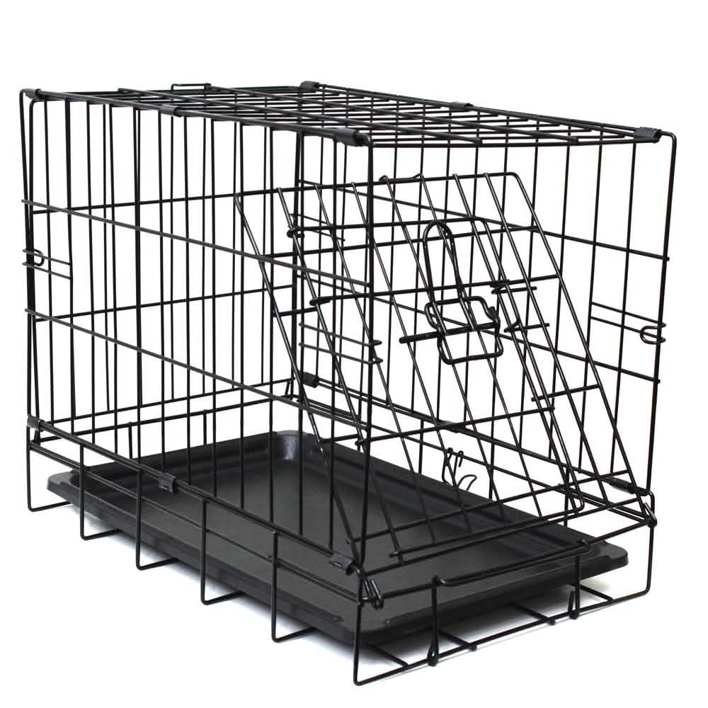 Paws &amp; Pals Double Door Wire Dog Crate with Tray