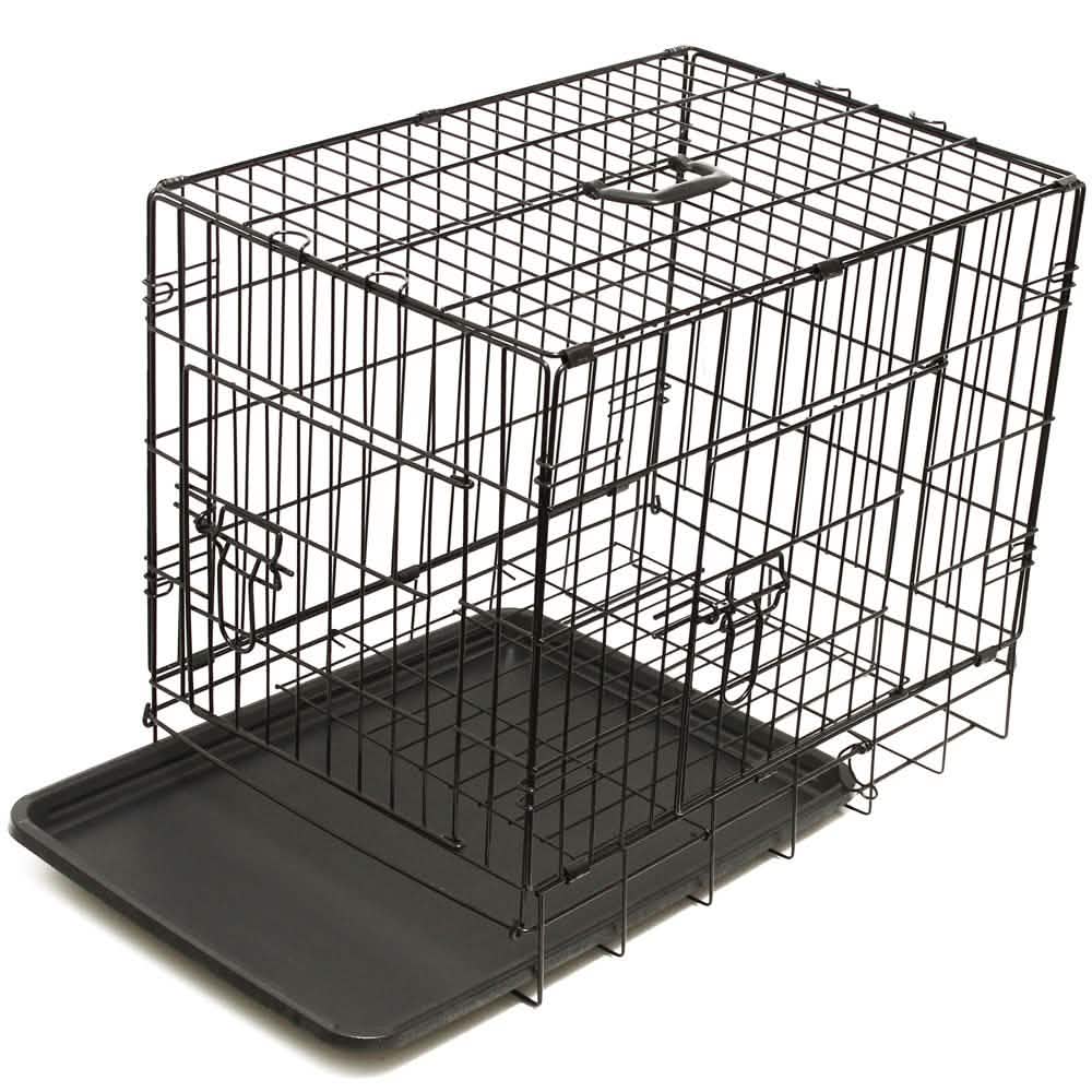 Paws &amp; Pals Double Door Wire Dog Crate with Tray