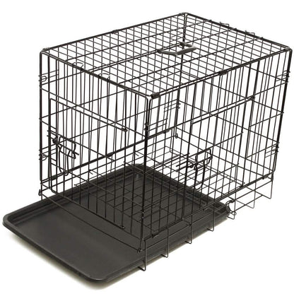 Paws &amp; Pals Double Door Wire Dog Crate with Tray