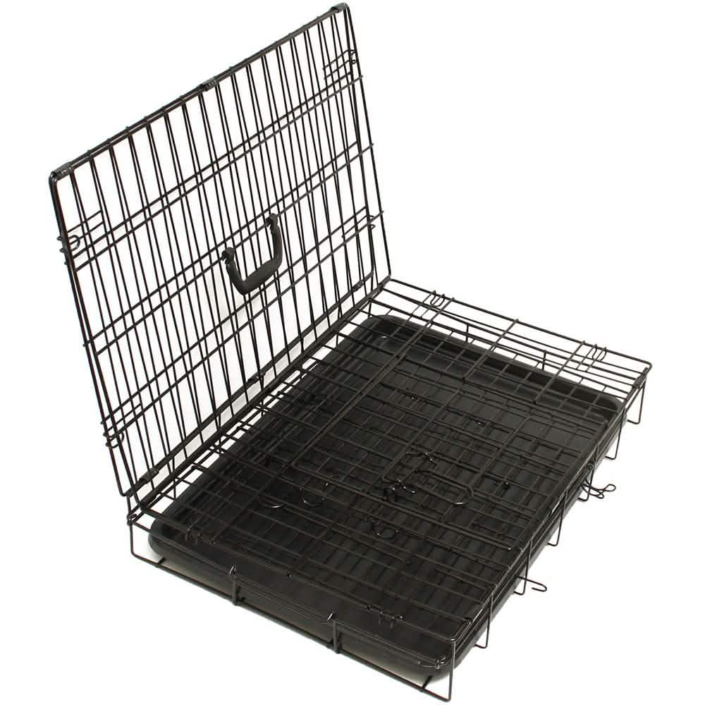 Paws &amp; Pals Double Door Wire Dog Crate with Tray