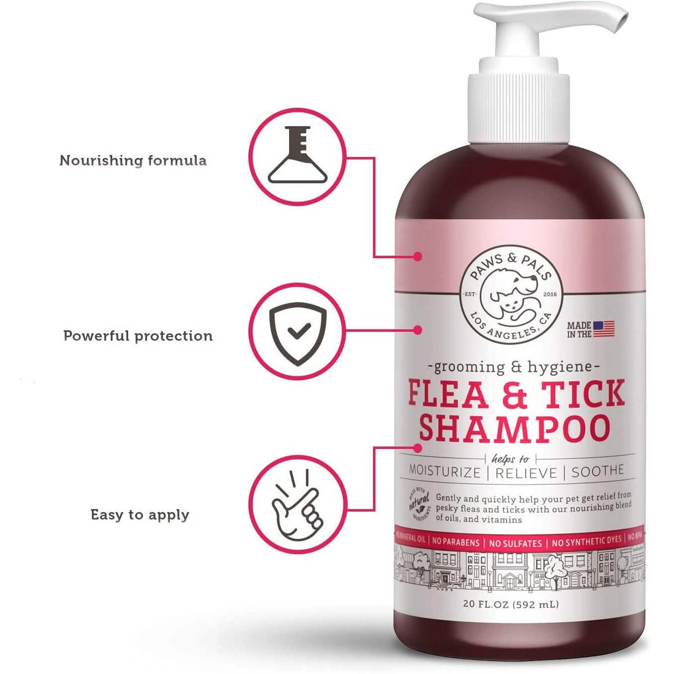 Paws &amp; Pals Flea and Tick Shampoo for Dogs &amp; Cats