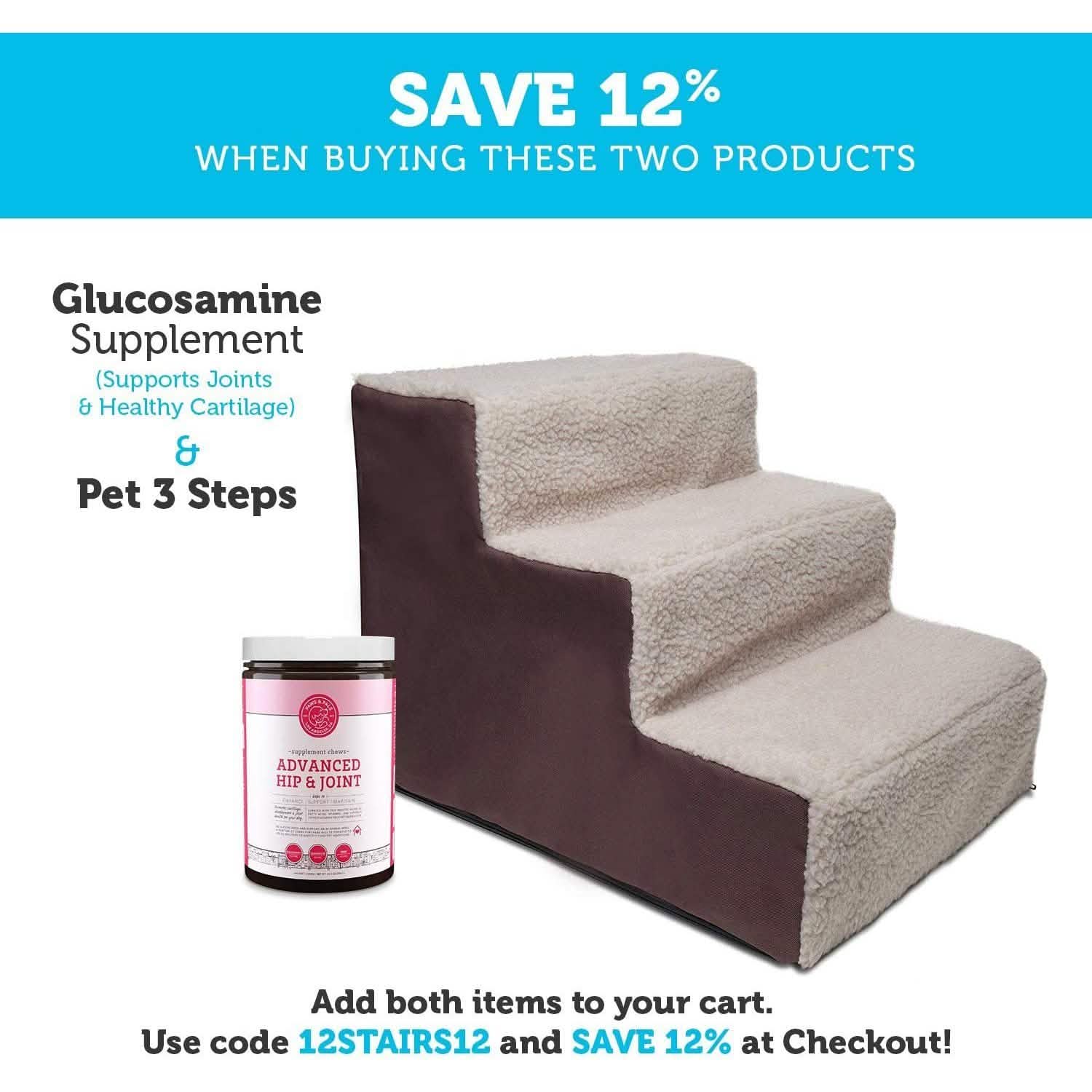 Paws &amp; Pals Padded Pet Stairs