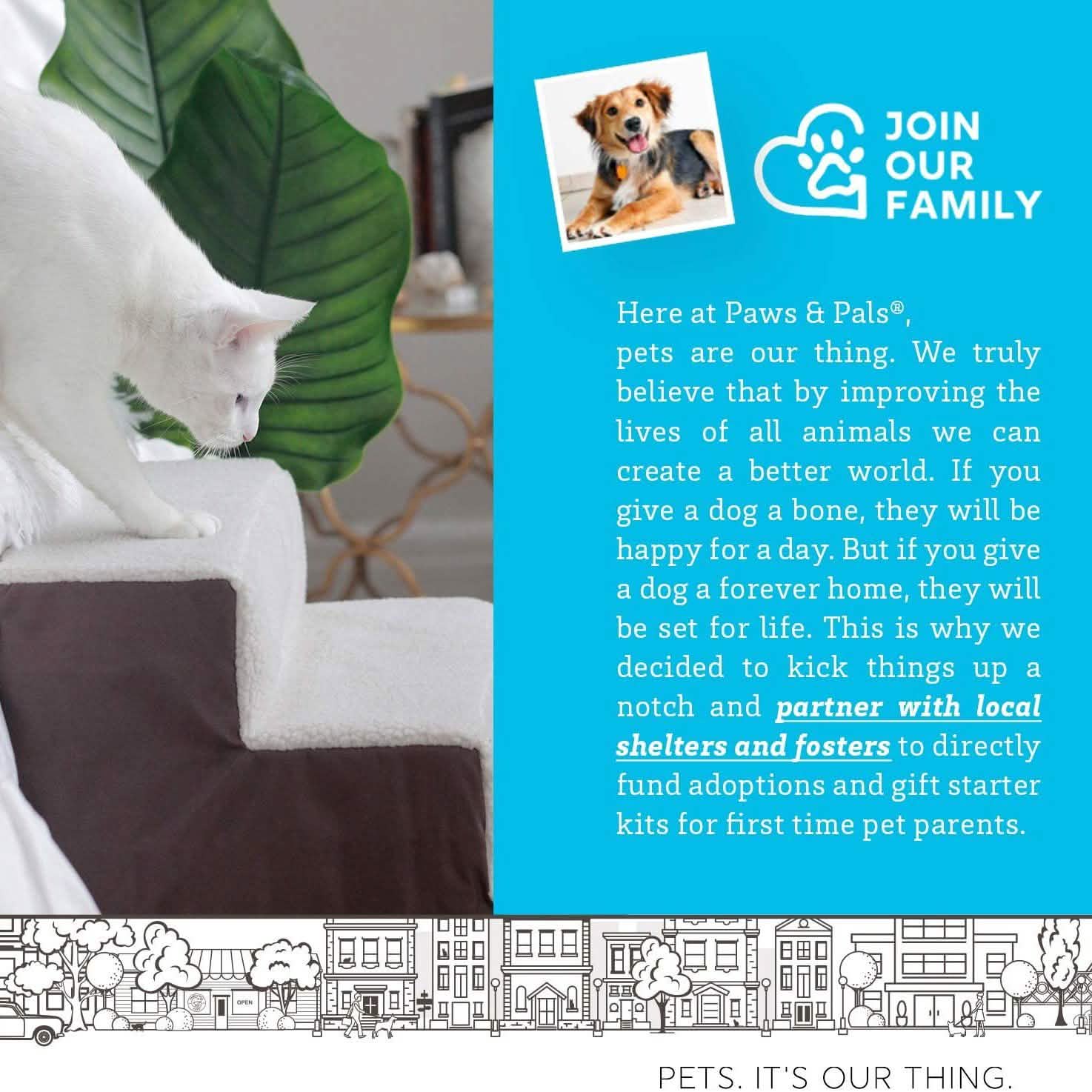 Paws &amp; Pals Padded Pet Stairs