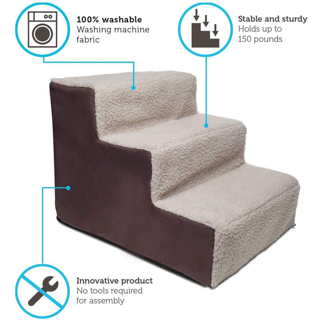 Paws &amp; Pals Padded Pet Stairs