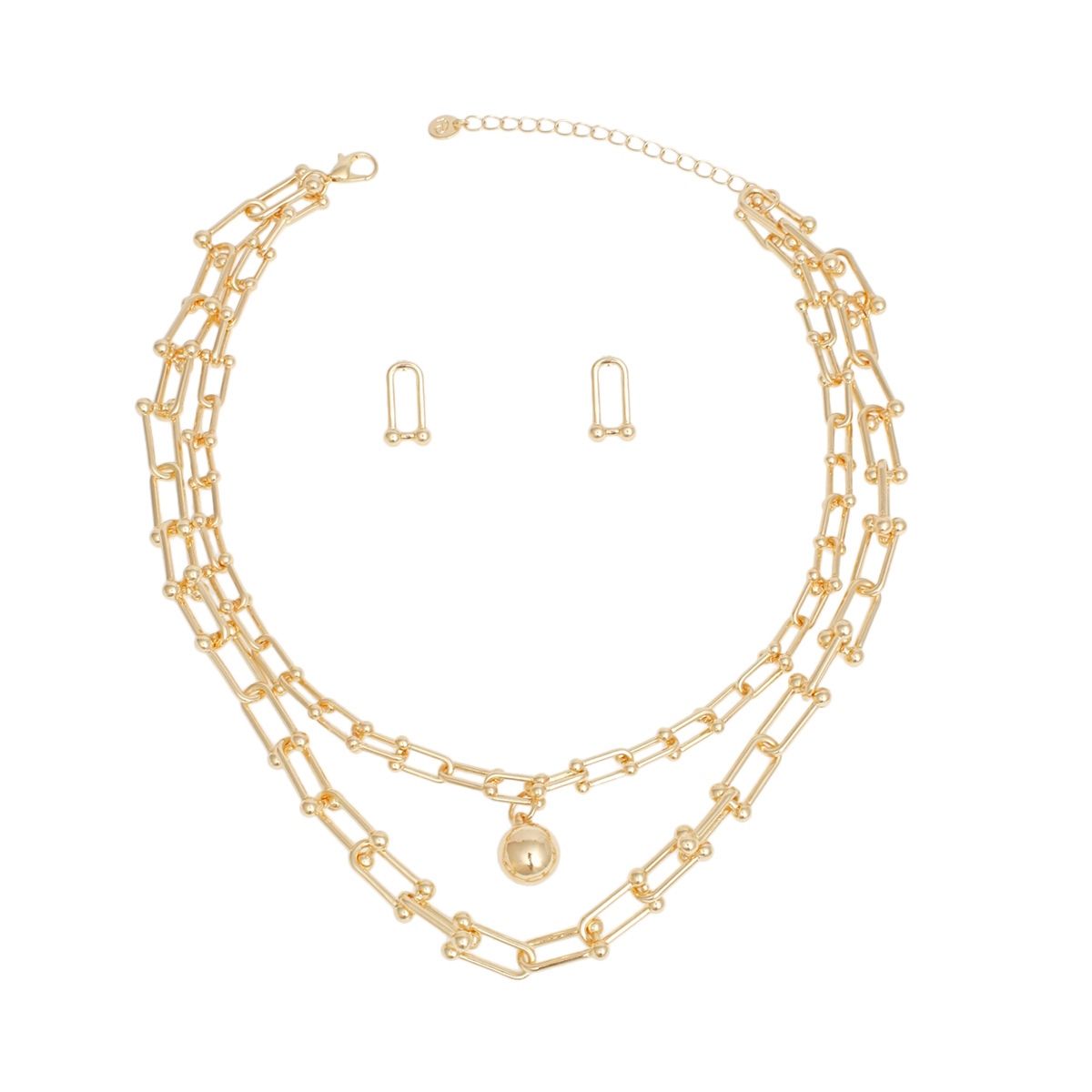 Layered Gold Chain Gauge Necklace Women Stylish Statement Jewelry
