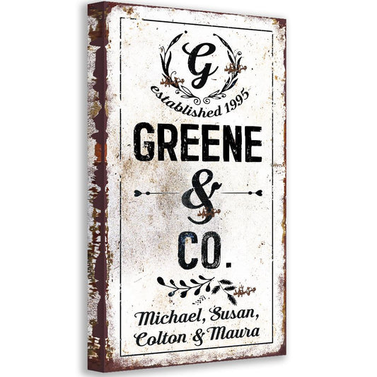 Personalized - Name & Co - Canvas