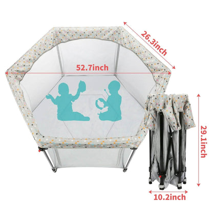Portable Folding Playard for Babies, Toddler Indoor &amp; Outdoor Play