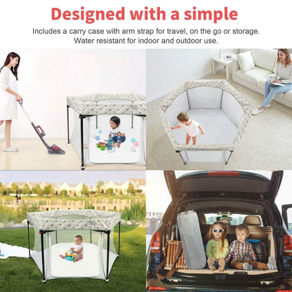 Portable Folding Playard for Babies, Toddler Indoor &amp; Outdoor Play
