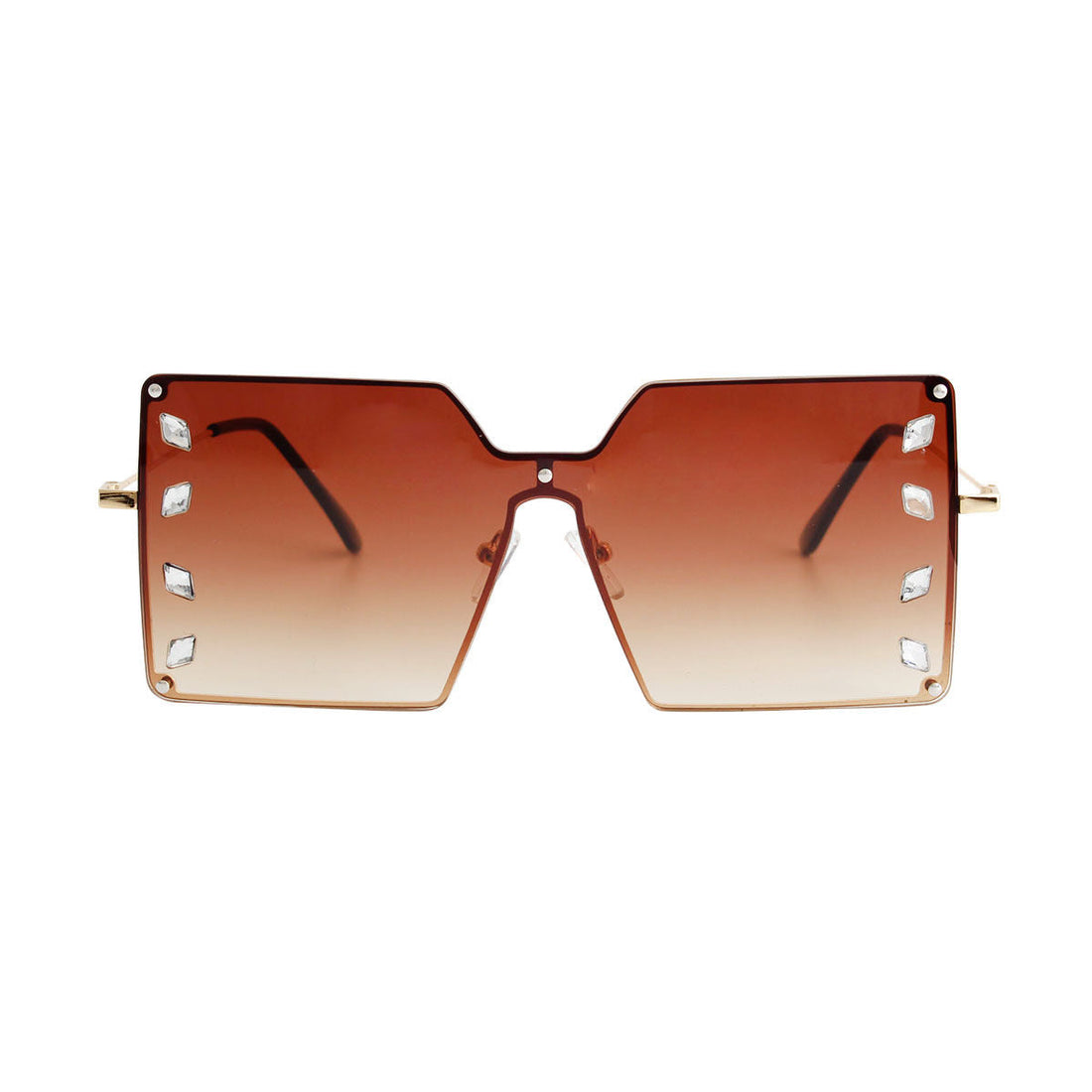Square Brown Stone Sunglasses Stylish Casual Accessories