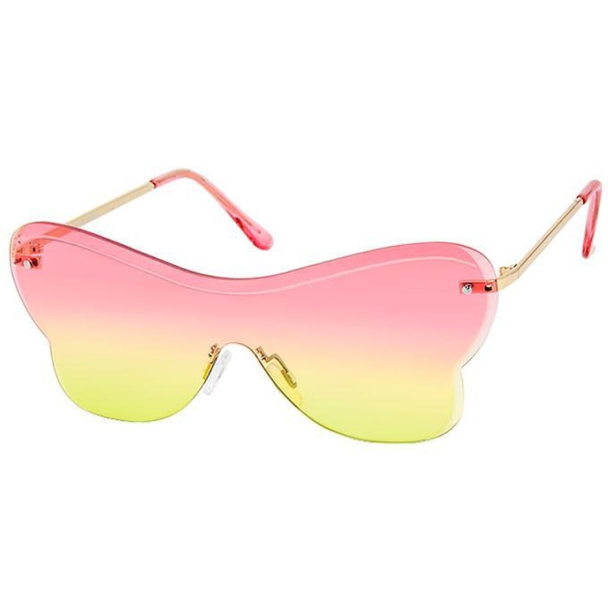 Butterfly One Piece Sunglasses Pink Stylish Fashion Accessory