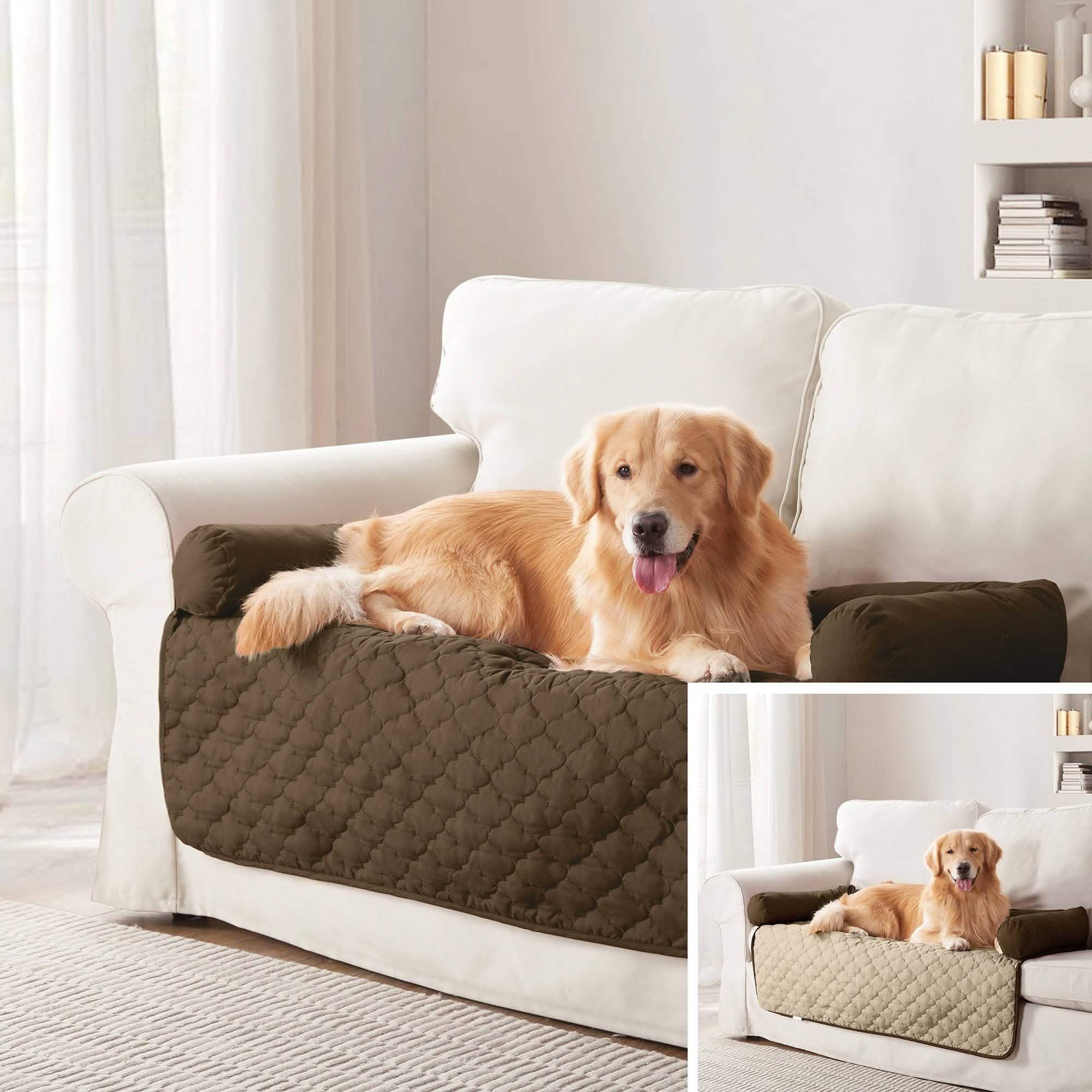 Reversible Pet Bed &amp; Furniture Protector with Cushion Anchors - Assorted Styles