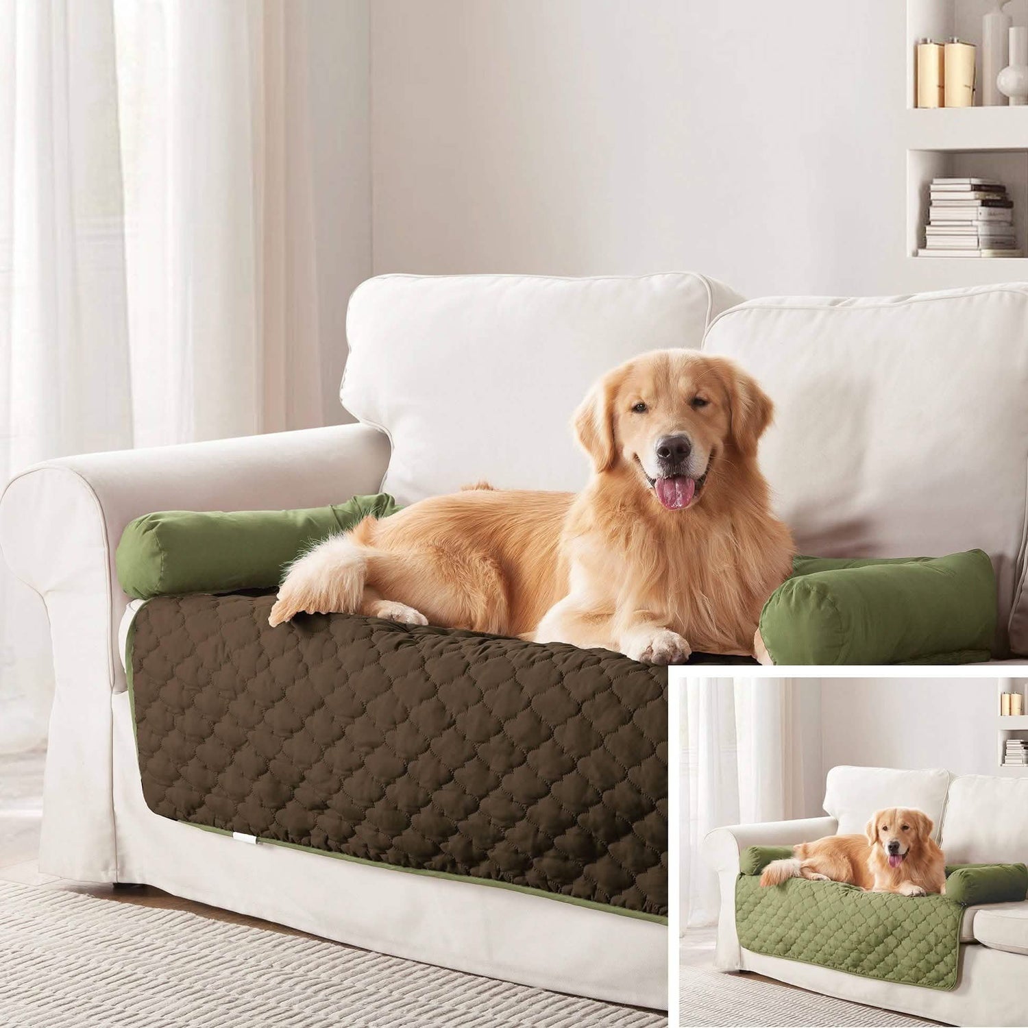 Reversible Pet Bed &amp; Furniture Protector with Cushion Anchors - Assorted Styles