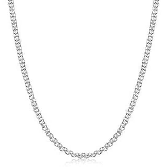 Rhodium Filled High Polish Finish Bismark Chain 20&