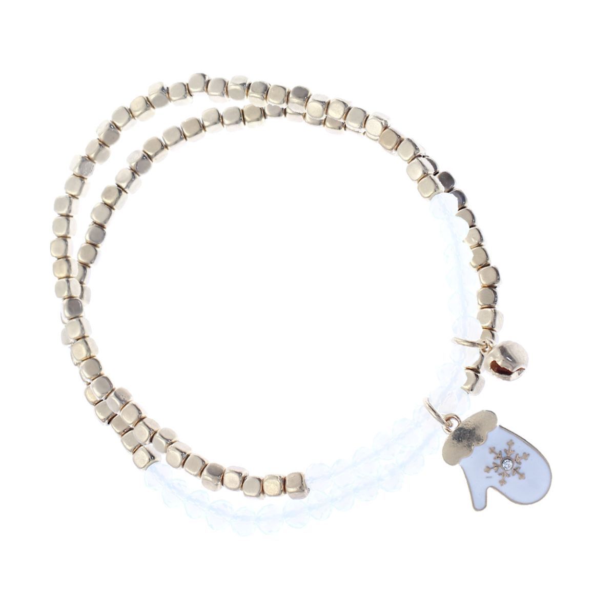 Mitten Bracelet 2 Pcs White Stylish Fashion Jewelry Accessory