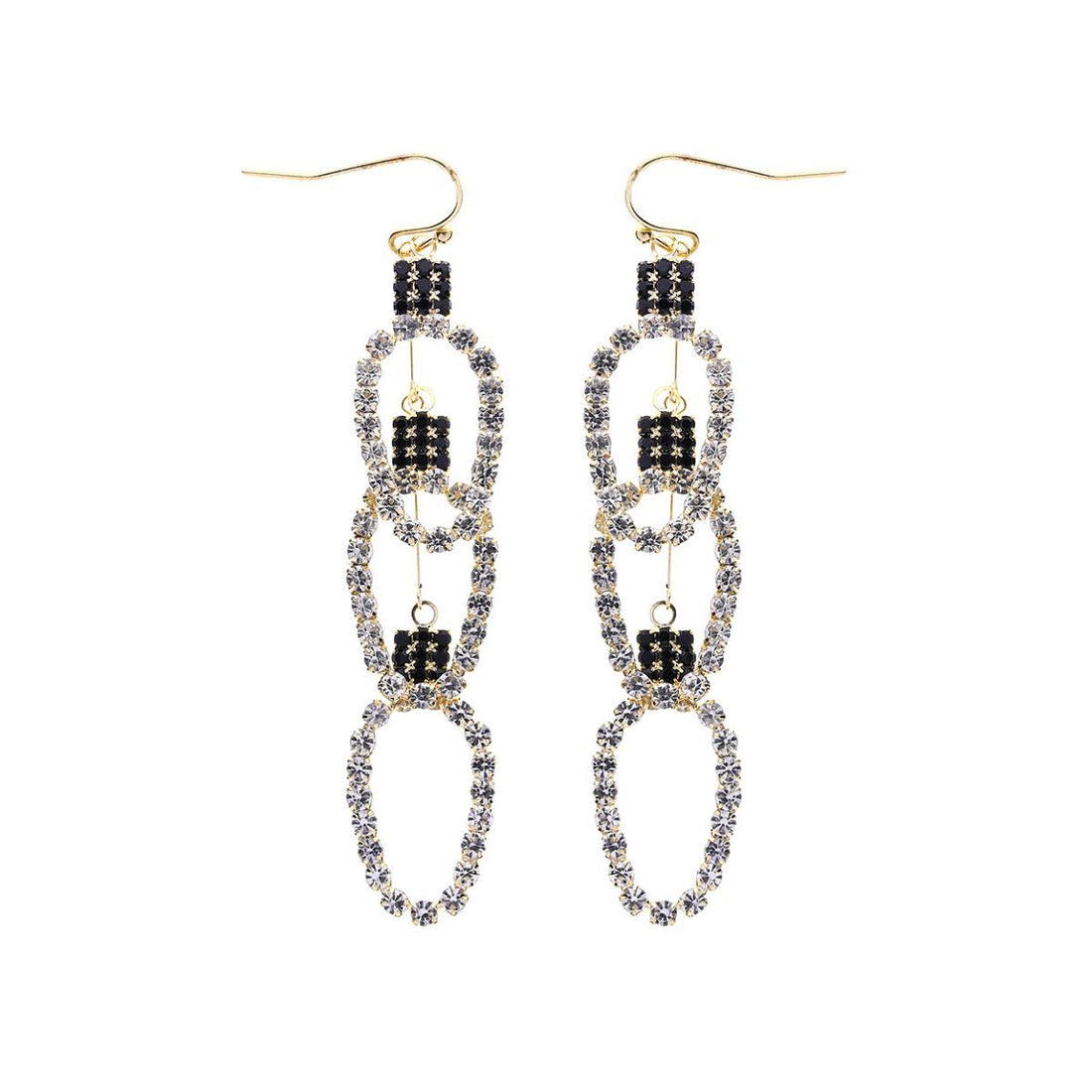 Statement Clear Triple Christmas Light Earrings Trendy Fashion Jewelry