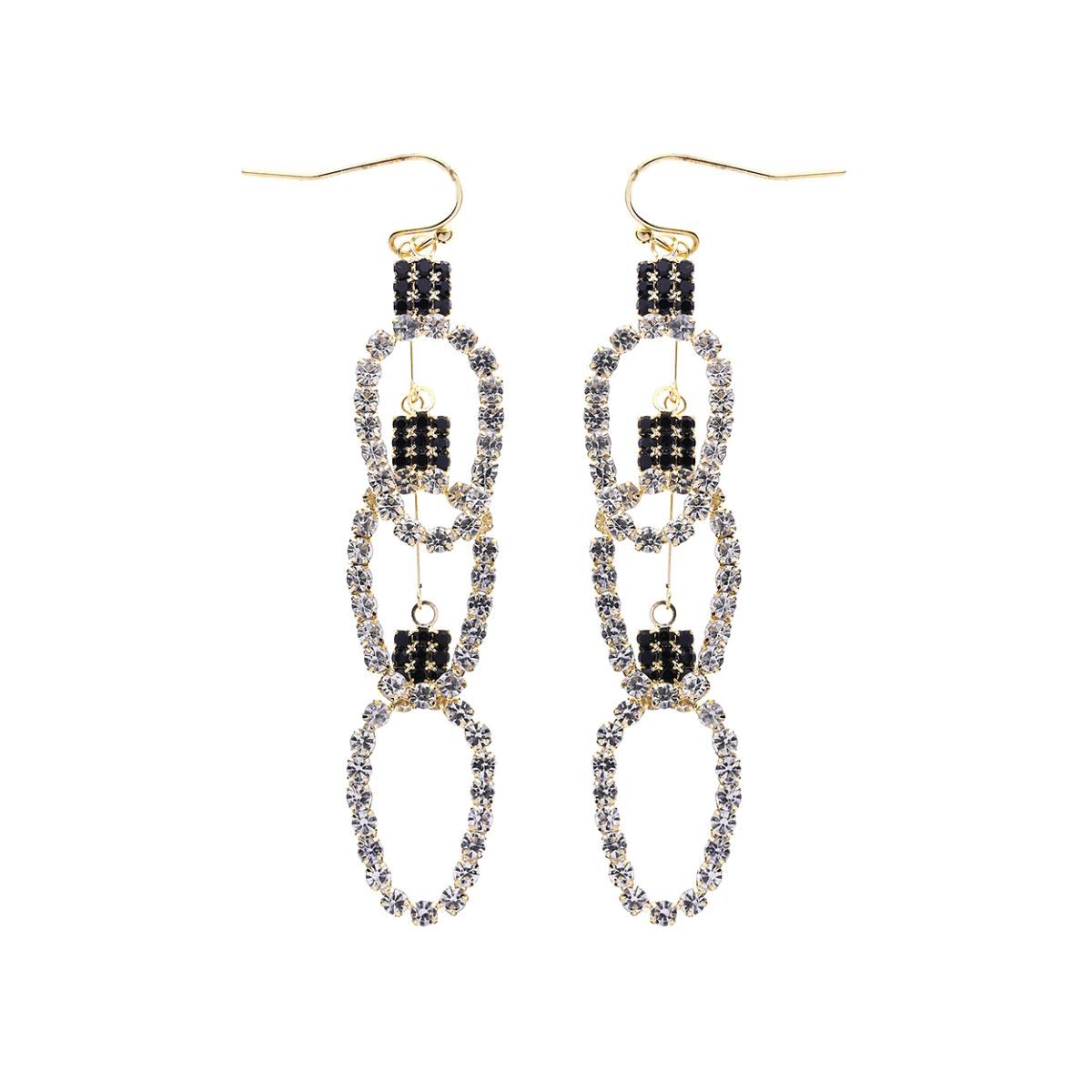 Statement Clear Triple Christmas Light Earrings Trendy Fashion Jewelry