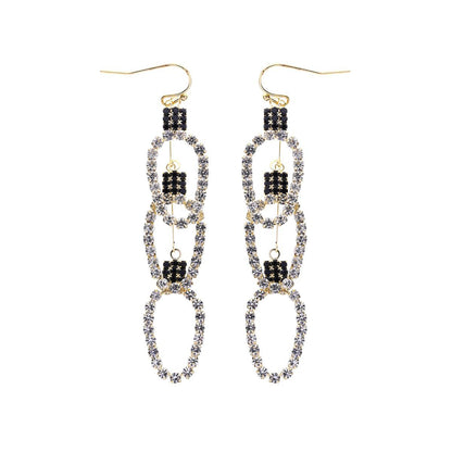 Statement Clear Triple Christmas Light Earrings Trendy Fashion Jewelry