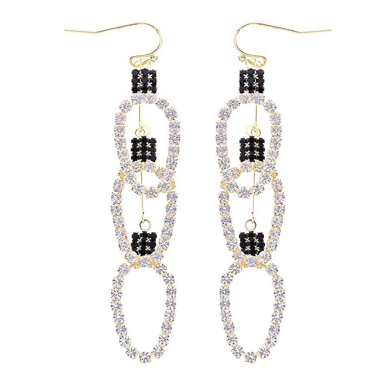 Statement Clear Triple Christmas Light Earrings Trendy Fashion Jewelry